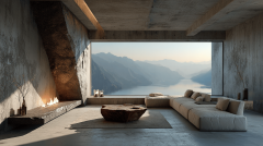 无从灯灯光条理、收纳系统到木石天然元素搭配